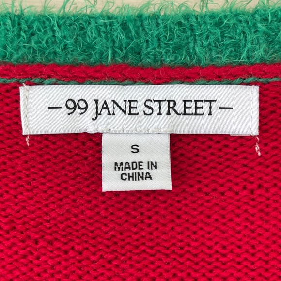 99 Jane Street Red and Green Polar Bear Holiday Sweater Size S - Picture 8 of 9